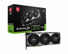 Tarjeta De Vídeo Msi Ventus GeForce RTX 4070 Ti Super, 8448 Núcleos Cuda, 16 Gb, 256 Bit, Gddr6x, 2655 Mhz, 7680 X 4320 Pixeles, Pci Express 4.0, 1x Hdmi, 3 X Displayports